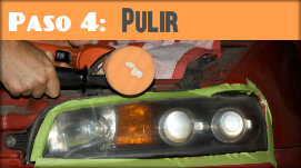 Paso 4 Pulir kit 3M Pule Faro AutoPulitura