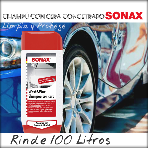 Champu concentrado con cera sonax autopulitura