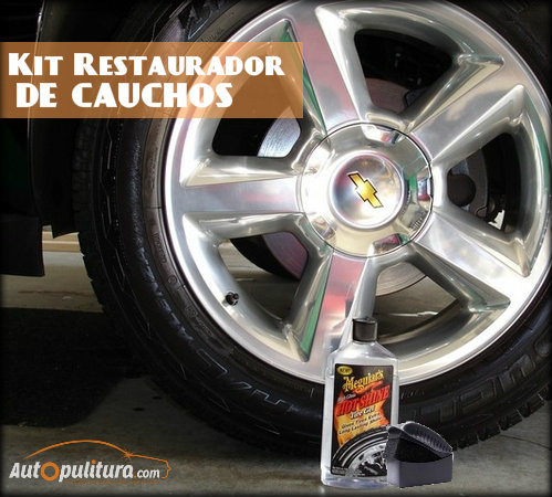 Kit restaurador de caucho meguiars autopulitura