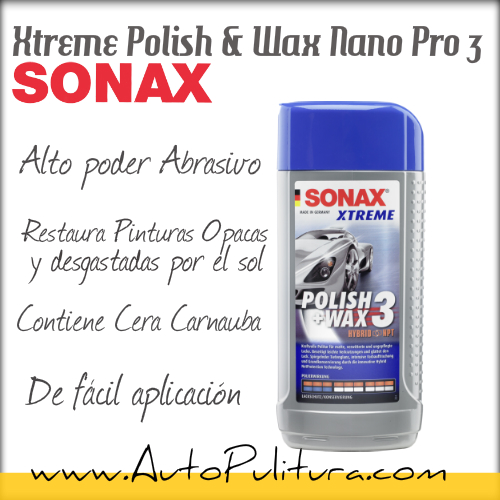 xtreme polish and wax sonax nano pro 3 autopulitura